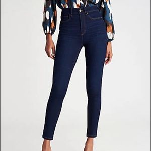 ANN TAYLOR Sculpting Pocket Dark Skinny Jeans